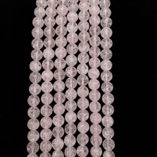 10 mm Yuvarlak Necef Taş Dizi – Pembe (38 cm, 35-36 adet)