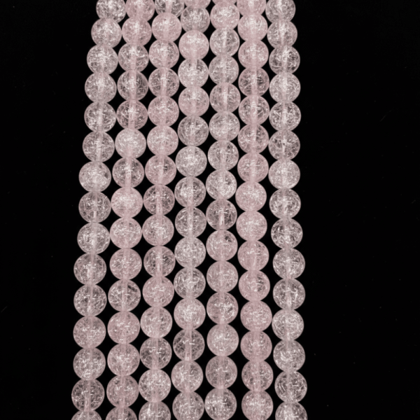 10 mm Yuvarlak Necef Taş Dizi – Pembe (38 cm, 35-36 adet)