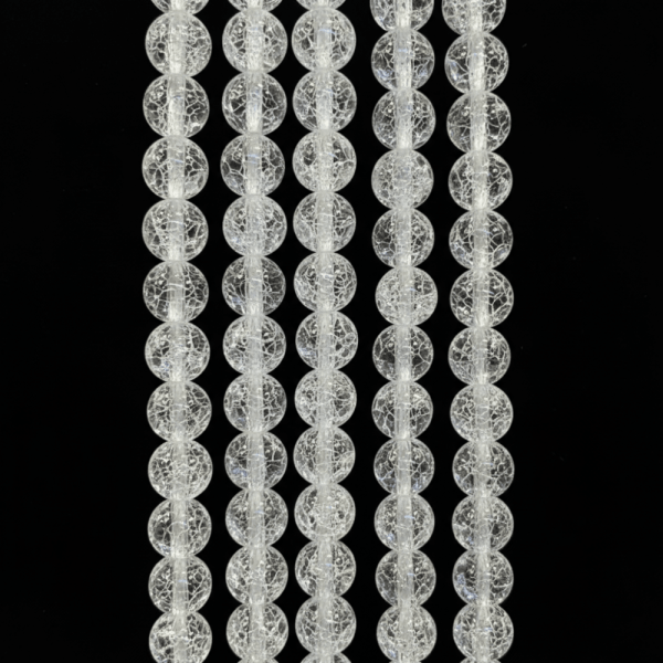 10 mm Yuvarlak Necef Taş Dizi – Şeffaf (38 cm, 35-36 adet)