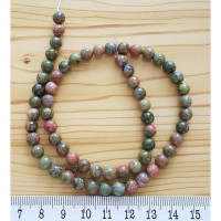 Doğal Unakit Taşı Dizi 6 mm (Küre Kesim - 38 cm) Doğal Unakit Taşı Dizi 6 mm (Küre Kesim - 38 cm)