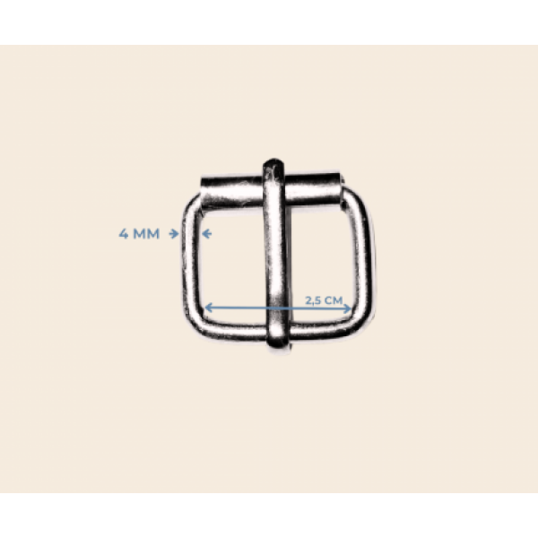 2.5 cm x 4 mm Makaralı Toka – Metal Renk, Dayanıklı Takı ve Aksesuar Parçası