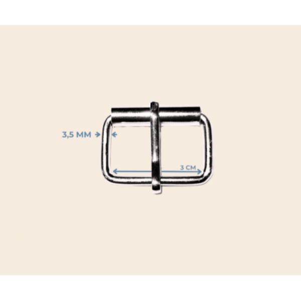3 cm x 3.5 mm Makaralı Toka – Metal Renk, Dayanıklı Takı ve Aksesuar Parçası