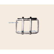 4 cm x 3.5 mm Çift Dil Makaralı Toka – Metal Renk, Dayanıklı Takı ve Aksesuar Parçası