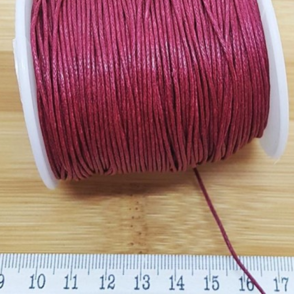 Örgülü Cotton Makrome İpi 1 mm Bordo– Bobin Satış | Kolye ve Bileklik Yapımına Uygun