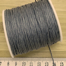 Örgülü Cotton Makrome İpi 1 mm Gri – Bobin Satış | Kolye ve Bileklik Yapımına Uygun