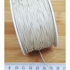 Örgülü Cotton Makrome İpi 1 mm Krem – Bobin Satış | Kolye ve Bileklik Yapımına Uygun