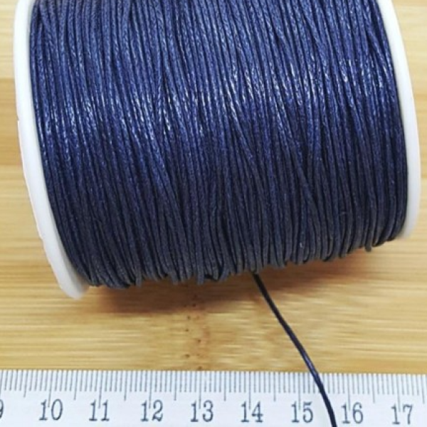 Örgülü Cotton Makrome İpi 1 mm Lacivert – Bobin Satış | Kolye ve Bileklik Yapımına Uygun