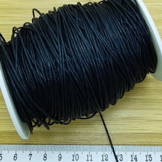 Örgülü Cotton Makrome İpi 1 mm Siyah – Bobin Satış | Kolye ve Bileklik Yapımına Uygun