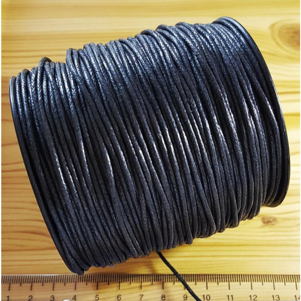 Örgülü Cotton Makrome İpi 1.5 mm Siyah – Bobin Satış | Serraada