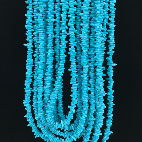 Mavi Dal Mercan Dizi Taş (Renklendirilmiş) 38 cm – Takı Yapımı Mercan Boncuk