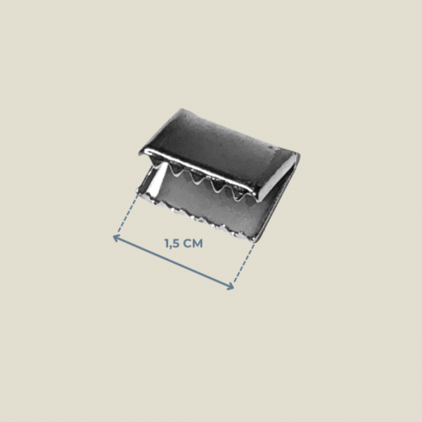1,5 cm Kemer Ucu Metal Kapsül - Füme Renk (Minimum 200 Adet)