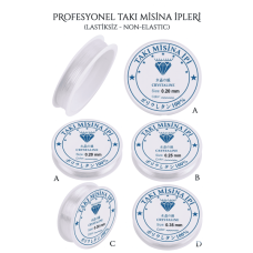 Profesyonel Takı Misinası - Kristal Şeffaf (Lastiksiz) - Seçenekli Kalınlık