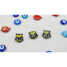 Cam Murano Boncuk Baykuş Model – 15 mm Tekli Satış