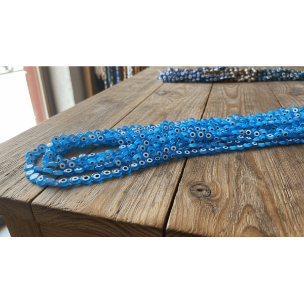 Yassı Cam Nazar Boncuk 10 mm | Doğal ve Şık Takı Malzemesi