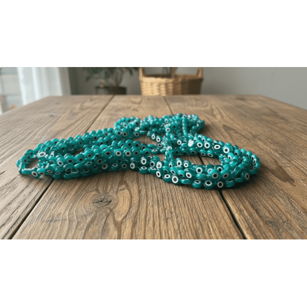 Yassı Cam Nazar Boncuk 10 mm | Doğal ve Şık Takı Malzemesi