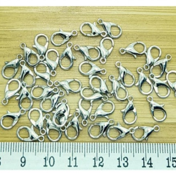 12 mm Papağan Kilit Kapama Metal Nikel Renk Takı Malzemesi (1000 Adet) - 502 No 12 mm Papağan Kilit Kapama Metal Nikel Renk Takı Malzemesi (1000 Adet) - 502 No