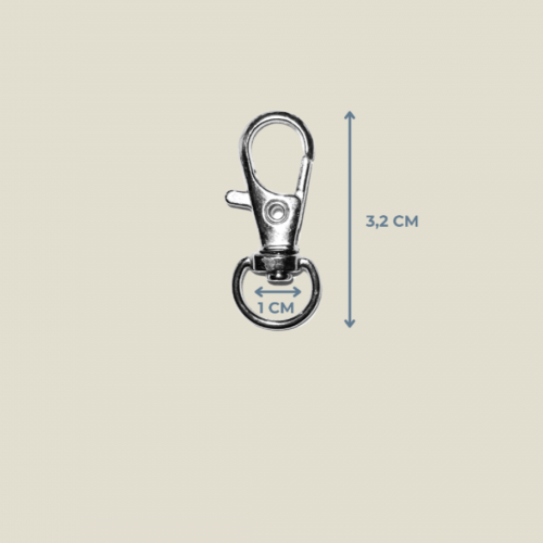 1 cm Minik Paris Kanca – 3,2 cm Metal Renk Nikel | SERRAADA 1 cm Minik Paris Kanca – 3,2 cm Metal Renk Nikel | SERRAADA