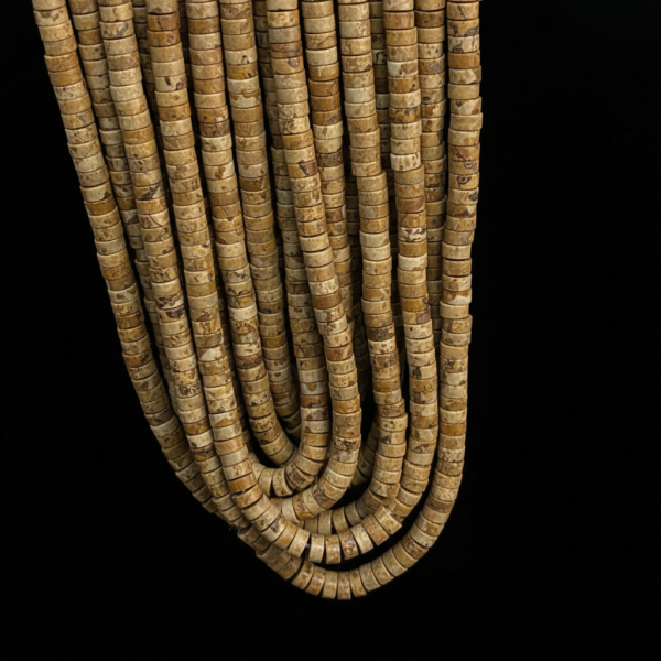 2x4 mm Rondela Kesim Ağaç Jasper Doğal Taş Dizi – 38 cm