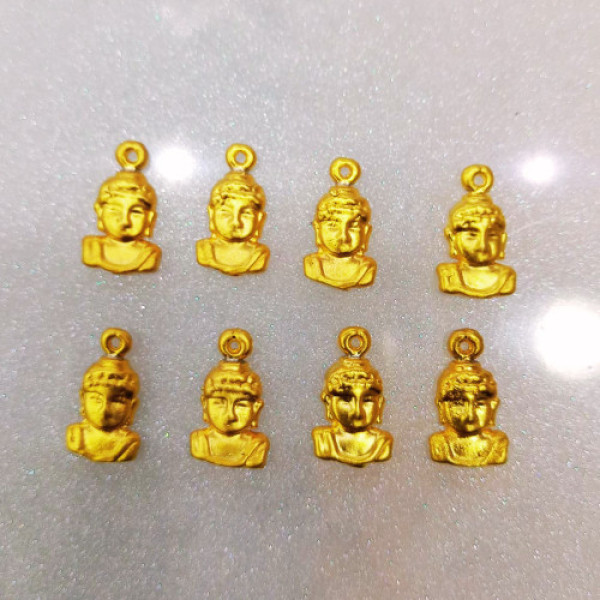 Altın Kaplama Buda (Buddha) Figürlü Kolye ve Küpe Ucu Aparatı