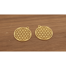 Altın Kaplama Yaşam Çiçeği Model Sallantı – 3 cm Takı Aparatı