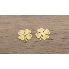 Altın Kaplama Yonca Model Sallantı – 2 cm Takı Aparatı