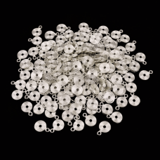 Gümüş Kaplama Spiral Sarmal Form Metal Takı Sallantı Aparatı (Tek Halkalı)