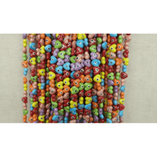 Karışık Renk Kalp Model Seramik Boncuk Dizi – 20’li Paket | SERRAADA