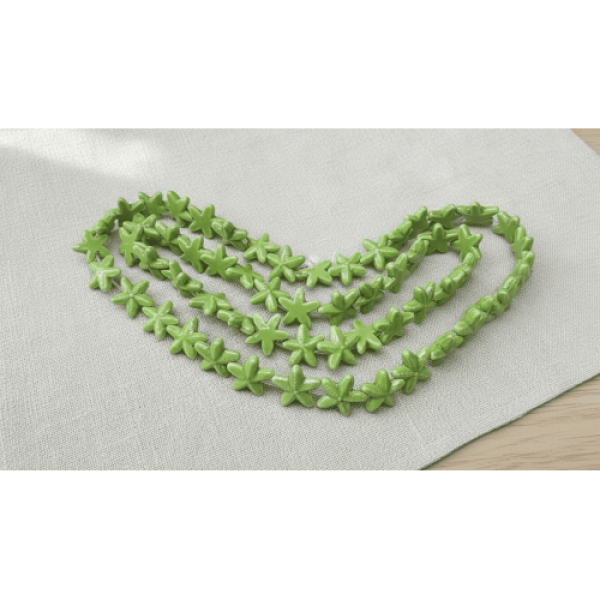 Yeşil Yıldız Model Seramik Boncuk Dizi – 25’li Paket | SERRAADA