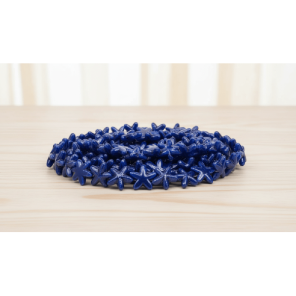 Lacivert Yıldız Model Seramik Boncuk Dizi – 25’li Paket | SERRAADA