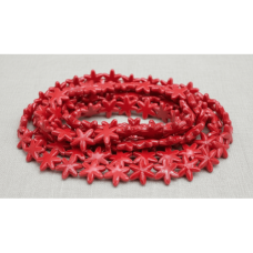 Kırmızı Yıldız Model Seramik Boncuk Dizi – 25’li Paket | SERRAADA