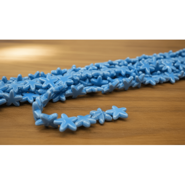 Mavi Yıldız Model Seramik Boncuk Dizi – 25’li Paket | SERRAADA
