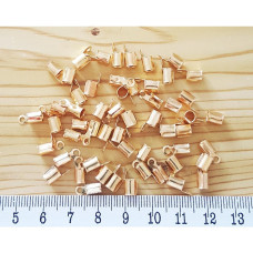 Yuvarlak Sıkma Aperesi 4 mm Altın Kaplama – Takı Yapım Malzemesi (1 Çift)