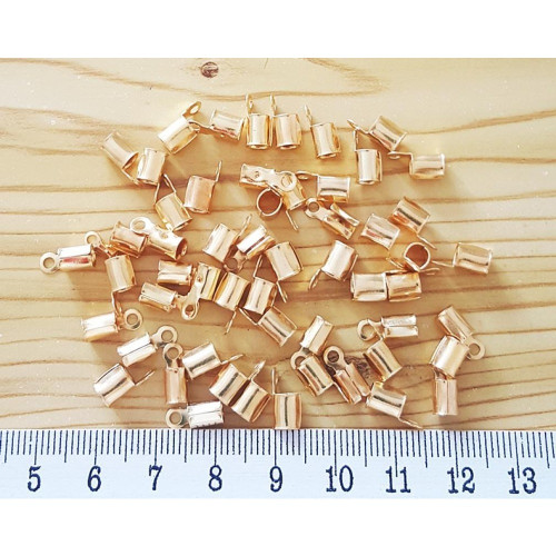 Yuvarlak Sıkma Aperesi 4 mm Altın Kaplama – Takı Yapım Malzemesi (1 Çift) Yuvarlak Sıkma Aperesi 4 mm Altın Kaplama – Takı Yapım Malzemesi (1 Çift)