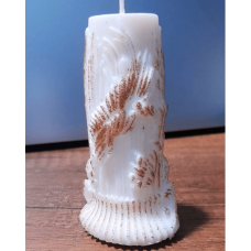 Soya wax el yapımı sütun desenli mum