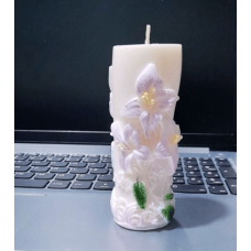 Soya wax el yapımı frezya desenli mum