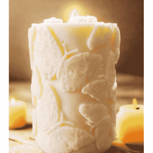 Doğal Soya Wax Mum – Kelebek Deseniyle Ruhsal Arınma ve Ferahlık