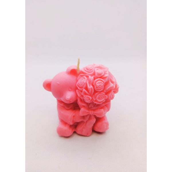 Doğal Soya Wax Mum – Ayıcık Model Dekoratif Mum