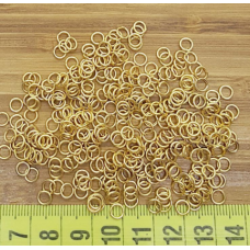 Pirinç Halka 5 mm Altın Kaplama – Gram Satış, Dayanıklı ve Takı Yapımına Uygun Malzeme
