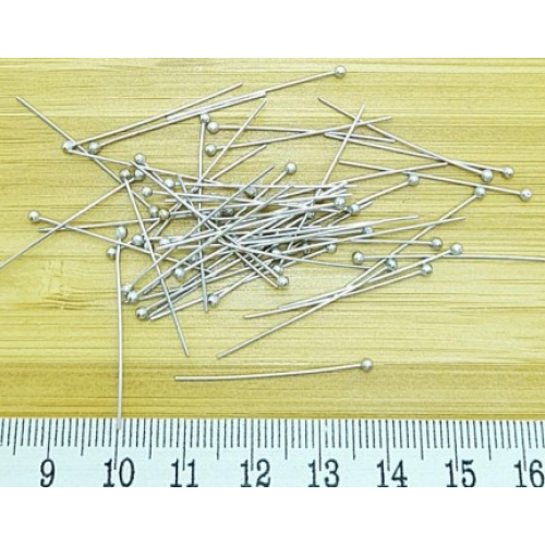 Top Başlı Pirinç Takı Çivisi 30 mm Metal Renk (1 Gram) | Dayanıklı Takı Yapım Malzemesi – Serraada