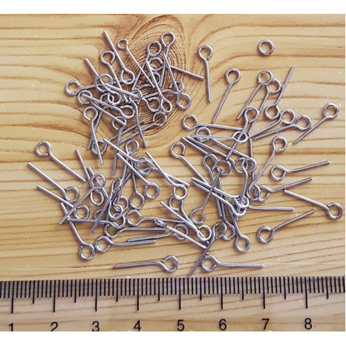 Pirinç Halkalı Çivi 15 Mm Metal Renk | Gram Satış Takı Malzemeleri