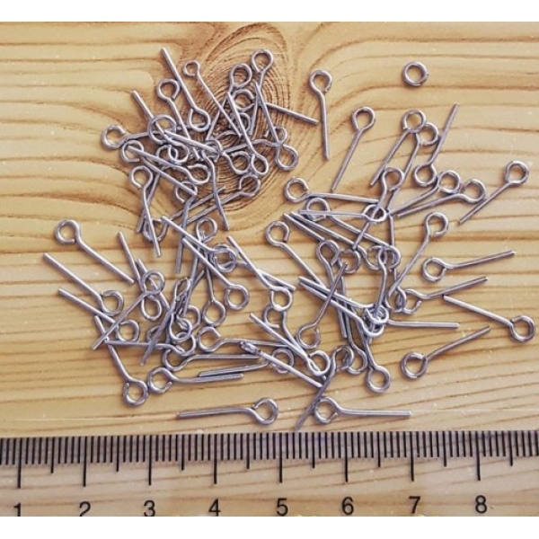 Pirinç Halkalı Çivi 15 Mm Metal Renk | Gram Satış Takı Malzemeleri