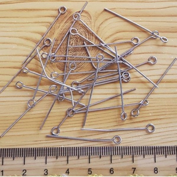 Pirinç Takı Çivisi 35 Mm Halkalı Metal Renk | Gram Satış Takı Malzemeleri