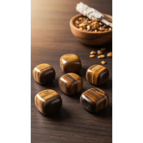 Kaplan Gözü Doğal Taş Tamburlanmış Parça - A Kalite (2-2,5 cm)