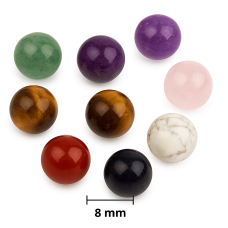 8 mm Doğal Taş Boncuk (5'li Set)