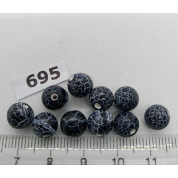 10 adet 8 mm damarlı akik taşı