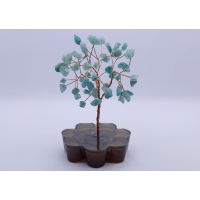 Dekoratif Akuamarin Taşı Ağaç Biblo | Doğal Taş Tasarım – Şık ve Anlamlı Dekoratif Obje