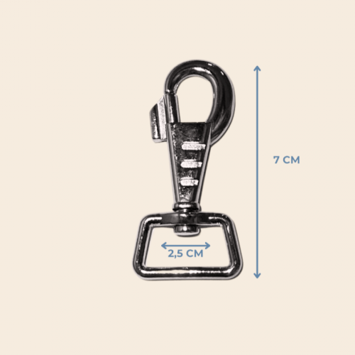 2,5 cm Tasma Kancası Metal Renk (7 cm) - 4 Adet