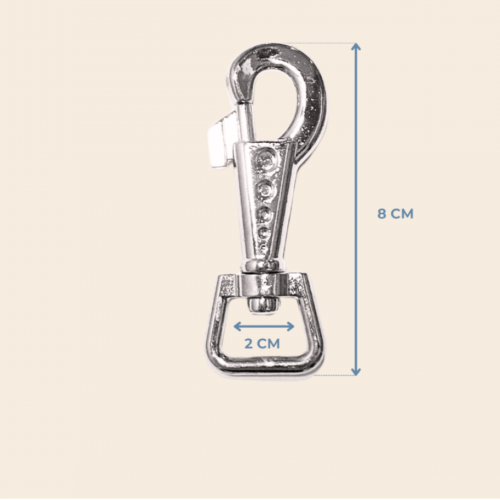 2 cm Büyük Tasma Kancası Metal Renk (8 cm) - 4 Adet