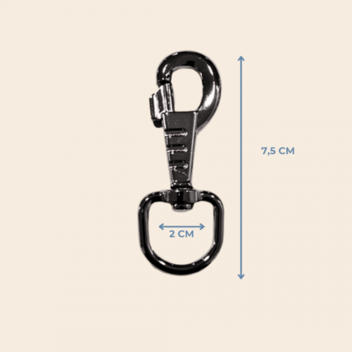 2 cm Oval Tasma Kancası 7,5 cm Metal Renk  4 Adet