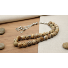 Doğal Ağaç Jasper Taşı Tesbih – Doğallık, Denge ve Zarafet | Serraada